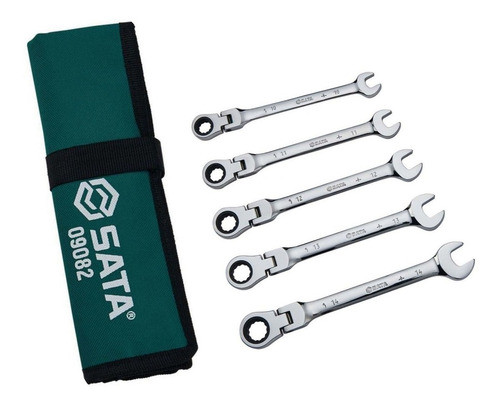 Kit Jogo De Chave Combinada Catracada 5pcs Cabeça Flex Sata 0