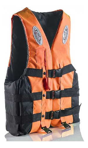 Chaleco Salvavida Ajustable Xxl Naranja Largo 62 Cm 0
