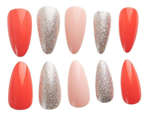 Uñas Postizas 15*8*2cm Tonalidades Rojas 0