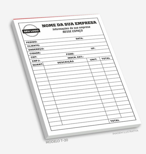 10 Bloco Pedido Personalizado (100f.) -altere A Seu Gosto 0