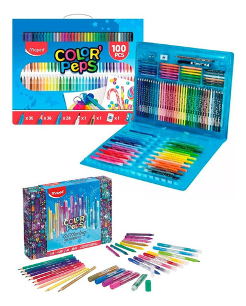 Kit 131 Piezas De Dibujo Coloreo Completo Maped Color Peps 0