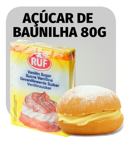 Kit 5 Açúcar De Baunilha 80g (contém 50 Pacotes) - Ruf 0