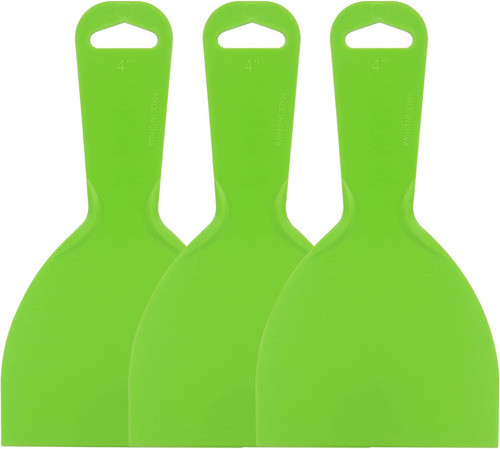 3 Espatulas Para Raspar De Plastico Flexible De 4 /100mm 0