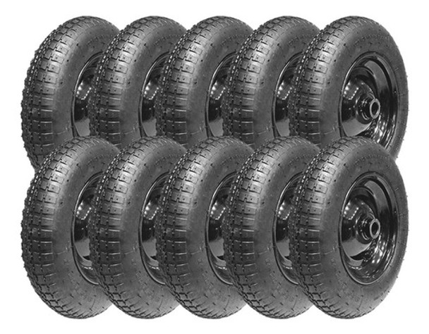 Kit 10 Pneus  325-8 + Camaras + Rodas Bull Master 0