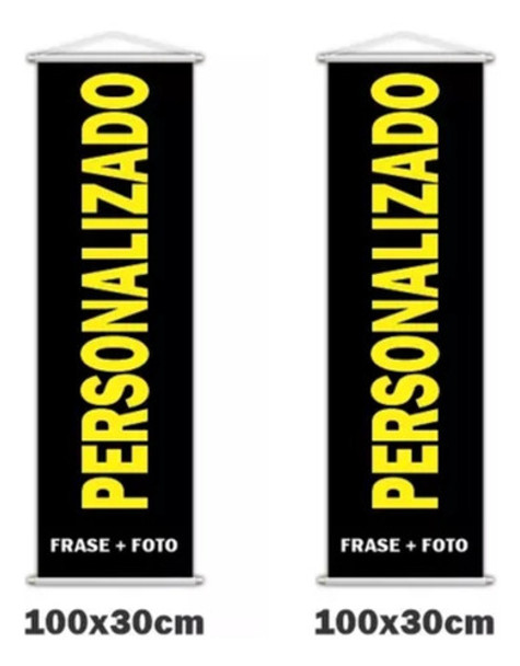 Kit 2 Banners Personalizados Seu Negócio Serviço 100x30cm 0