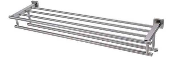 Toallero De Baño Doble P/ Pared 76 Cm Aprox.- Cromo Satinado 0