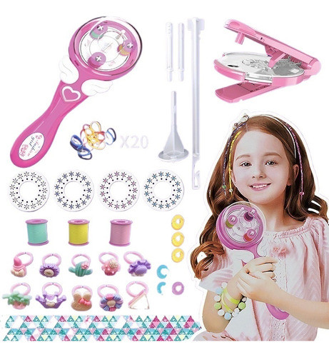 Kit De Trança Elétrica Infantil Com Diamantes 0