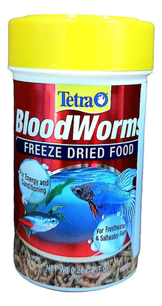 Larvas De Mosquito Tetra Bloodworms Alimento P Peces 8 Gr 0