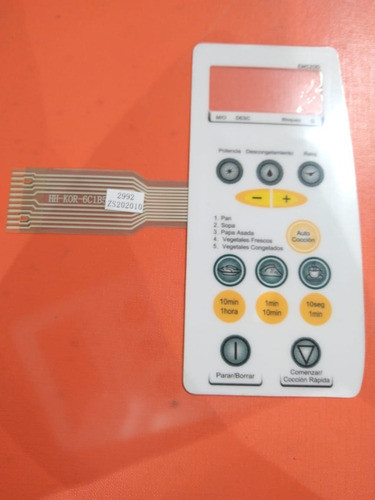 Membrana Teclado Frente Microondas Eslabon Ems20 0