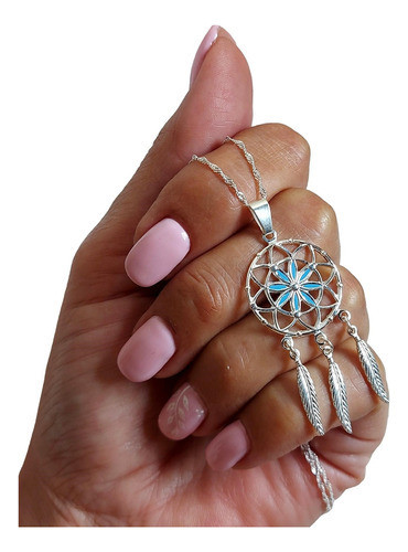Cadena Con Dije Atrapa Sueños Plata 925 0