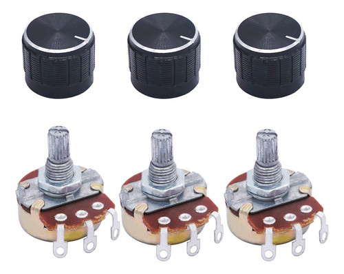 Twtade / 3 Piezas Wh138 5k Ohmios Potenciometro Variable Lin 0