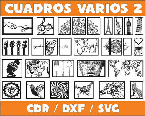Pack De Vectores Corte Laser- Cuadros Calados Y Tripticos 2 0
