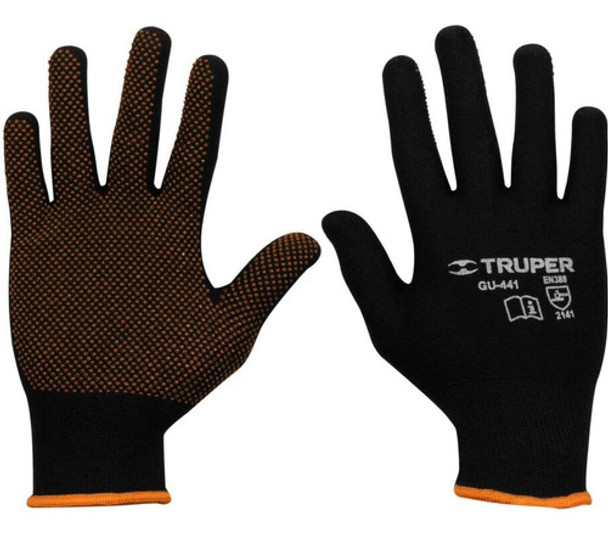 Guantes De Trabajo Truper Gu-441 Con Puntos Pvc Talla Chica 0