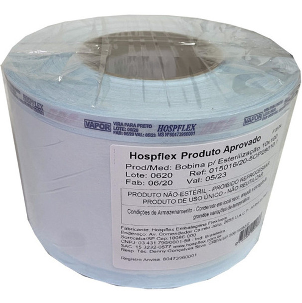 Rolo P/esterilização Autoclave - 10x100 - 1 Rolo 0