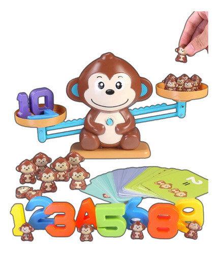 Jogo Matemática Adição Monkey Balance Macaco Peso Números 0