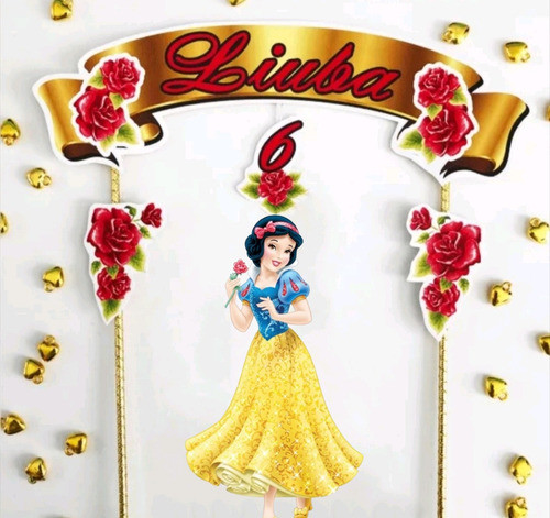 Toppers Cake Adorno Para Torta Blancanieves 0