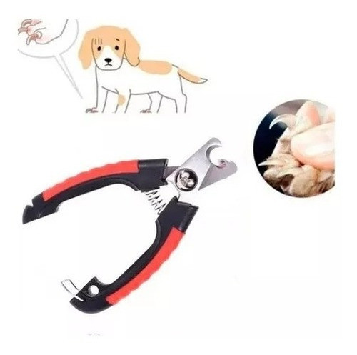 Alicate Corta Uñas Mango Negro Profesional Mascotas Medianas 0