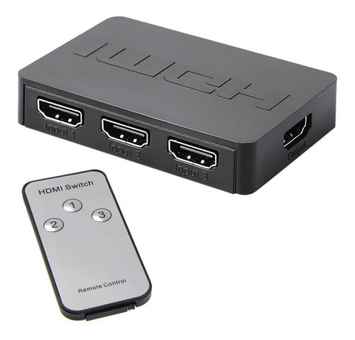 Switch Hdmi De 3 Puertos Full Hd Con Control Remoto Everest 0