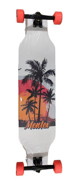 Skate Longboard Mentex 94cm Completo Montado - Coqueiro Bran 0
