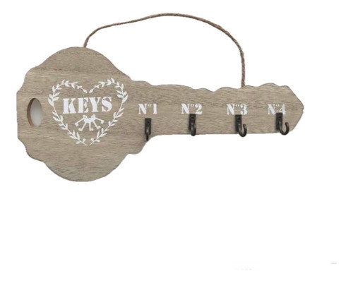 Porta Chaves Pendurador Keys Mdf 4 Ganchos 0