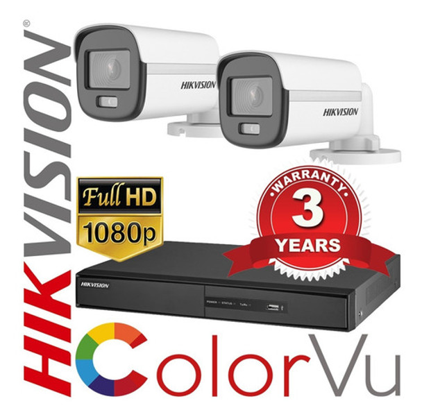 Color Noche! Kit Seguridad Dvr Hikvision 2 Cam 1080 Martinez 0
