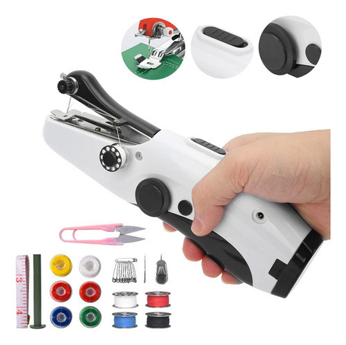 Máquina De Costura Portátil Elétrica Portátil De Agulha Dupl 0