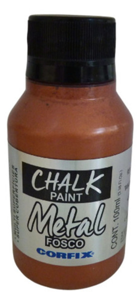 Tinta Chalck Paint Metal Fosco Corfix 408 Ouro Rose 100ml 0