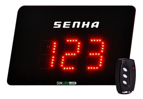 Painel De Led Chama Senhas Sequenciais + Controle Grátis 0