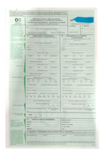Formulario 08 Automotor 0
