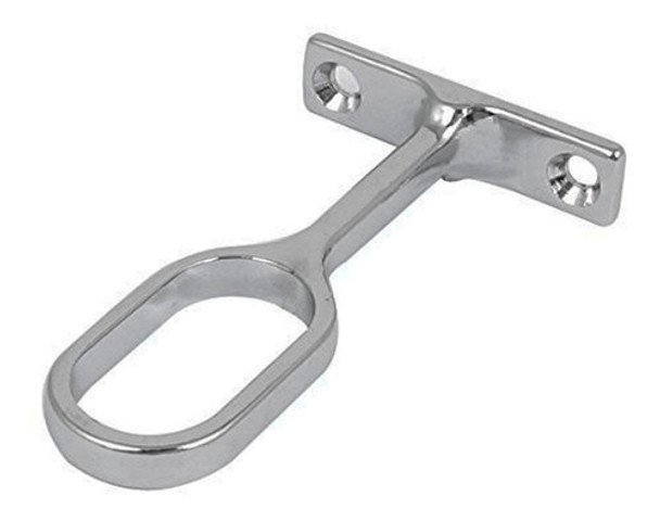 Soporte Central Cromo Para Caño Oval D10 Combo Por 3 0