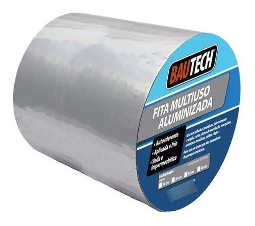 Fita Multiuso Aluminizada 20cm X 10m Bautech 0