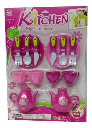 Juego De Té Cocina 14 Piezas Tetera Nenas Qpilmn 0