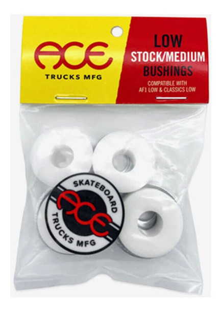 Bujes Ace Low Medium White Skate Bushings Uretano 0 Bujes Ace Low Medium White Skate Bushings Uretano 0