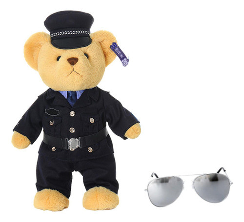 Brinquedo De Pelúcia Policial Urso Policial Homem Negro 0