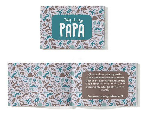 Kit Imprimible Fotolibro Editable Día Del Padre Powerpoint 0