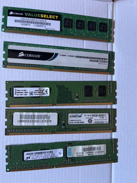 Lote Memoria Ram Ddr3 (5 Memorias Suman  11gb) 0