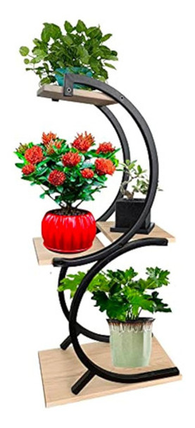 Ywqjl Soporte Para Plantas De Hierro Forjado De 4 Nivelesesq 0