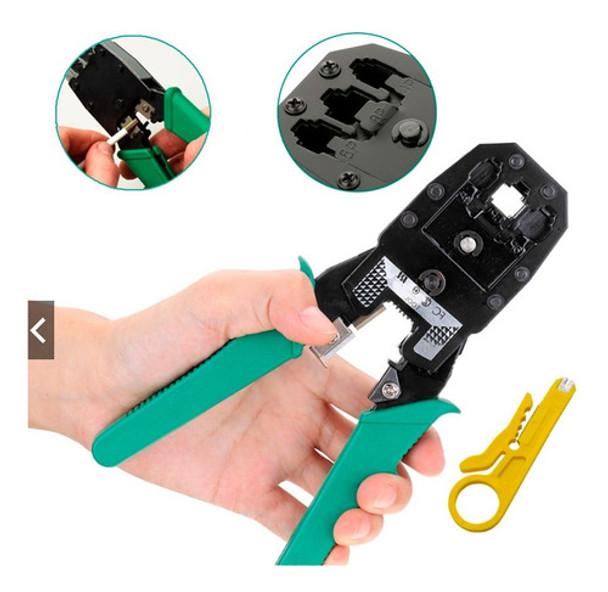 Pinza Crimpeadora + Pela Cables Rj45/11/12 Cable Lan Red 0 Pinza Crimpeadora + Pela Cables Rj45/11/12 Cable Lan Red 0