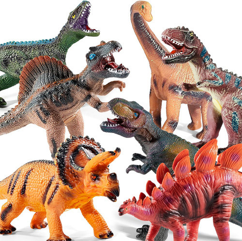 TEMI Giant Soft Dinosaur Toys Set for Kids Aged 3 to 7