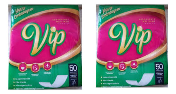 Absorvente Vip Unissex 100 Unidades- (2 Pacotes C/50) 0