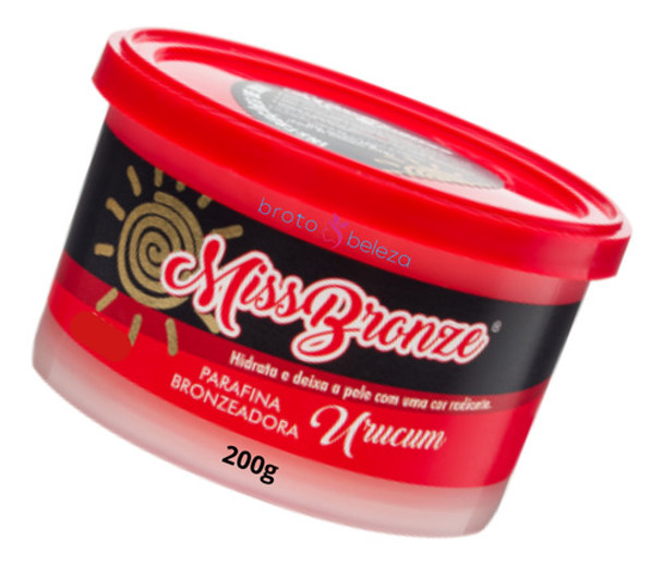 Parafina Bronzeadora Miss Bronze #urucum Pote Com 200g 0