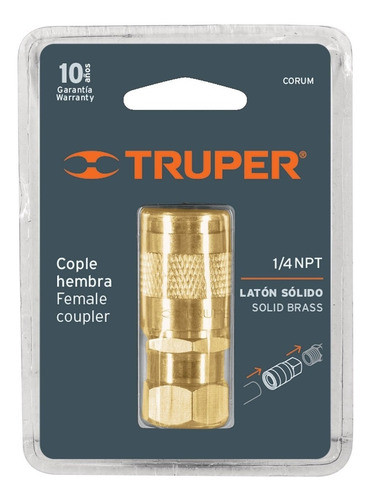 Conector Acople Rápido Universal Cromado P/ Compresor Truper 0