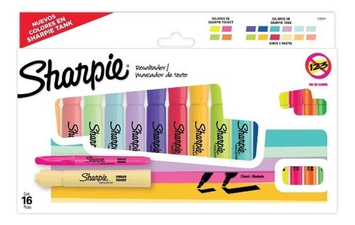 Set Resaltadores Sharpie X16 0