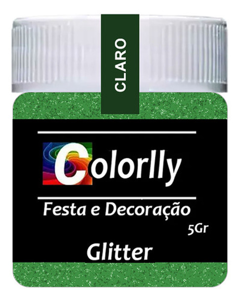 Pó Decoração Doces - Glitter Verde Claro - Colorlly Flexarte 0