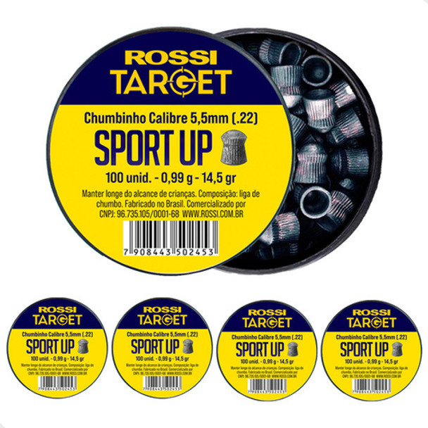 Chumbinho Rossi Sport Up 5,5mm 500un P/ Carabina De Pressão 0