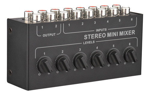 Mini Misturador Passivo Estéreo De 6 Canais Rca Black 0