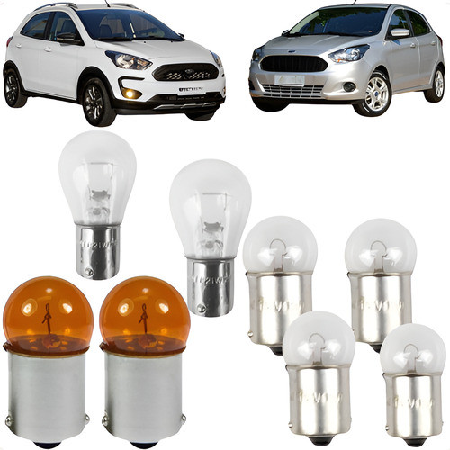 Kit Lâmpadas Lanterna Traseira Ford Ka 2015 Até 2021 0