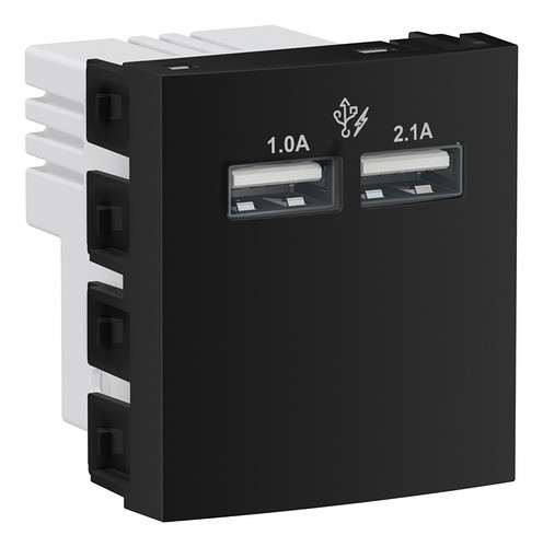 Modulo 2 Tomas Usb 2.1a 220v 2m Gris Base 0