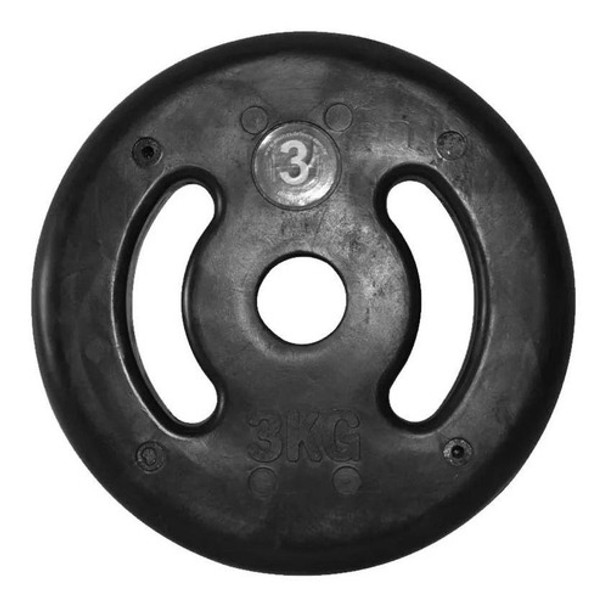 Anilha De Ferro Fundido Injetada Alça Lateral 3,0kg 0
