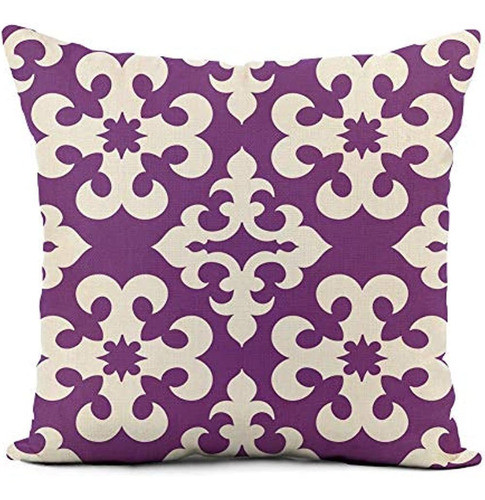 Rouihot Funda De Almohada De Tiro De Lino Accesorio Patrón D 0